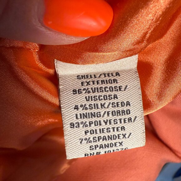 ECI New York Womens Coral Long Sleeve Belted Trench Coat Size 14 - Picture 11 of 12